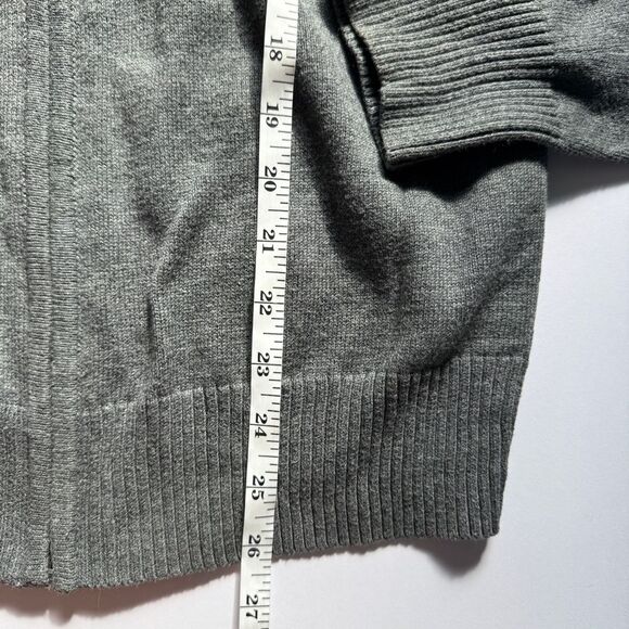 Merona Grey Full Zip Sweater Size Medium - Picture 4 of 6